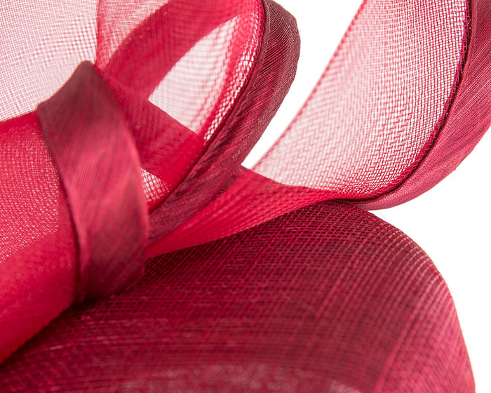 Wine-colored pillbox fascinator by Fillies Collection - Image 5