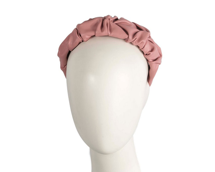 Dusty pink leather fascinator headband