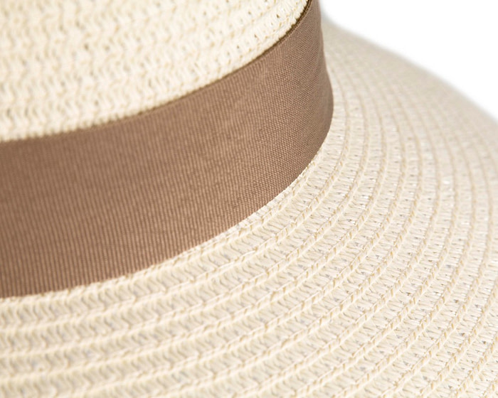Elegant cream ladies summer beach hat - Image 5