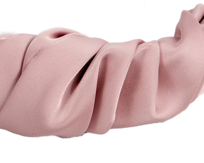Dusty Pink scrunchie fascinator headband - Image 3