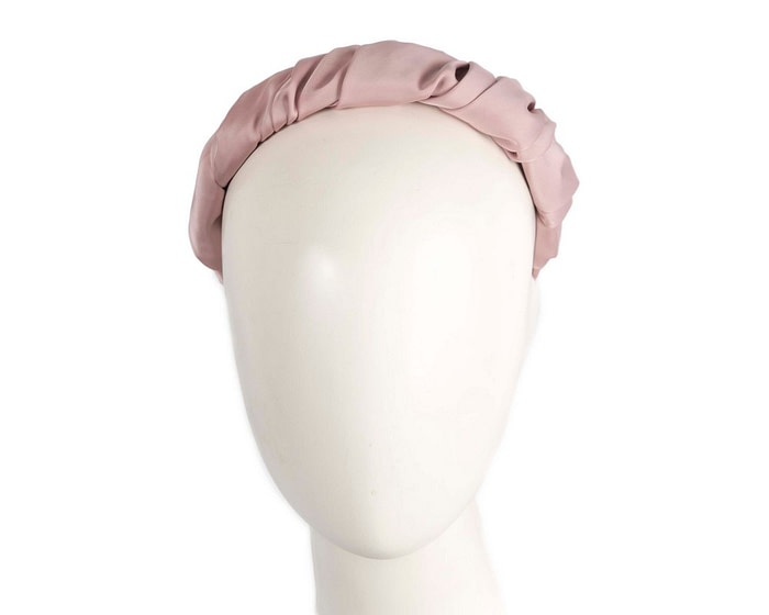 Dusty Pink scrunchie fascinator headband