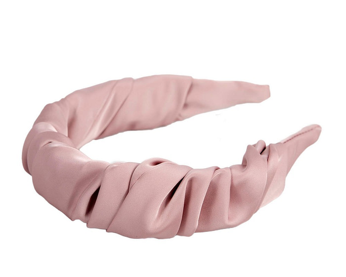 Dusty Pink scrunchie fascinator headband - Image 2