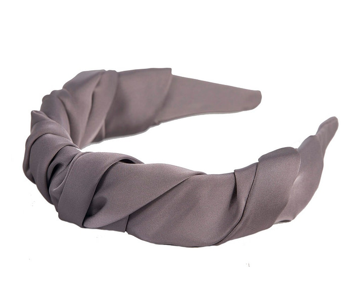 Mauve scrunchie fascinator headband - Image 2