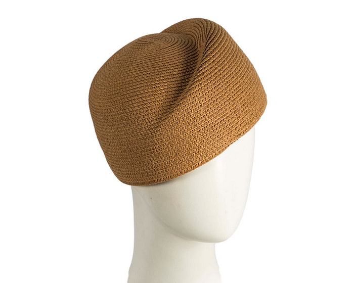 Designers beige braided ladies winter hat
