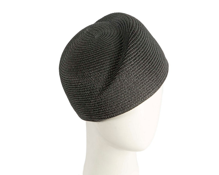 Designers black braided ladies winter hat