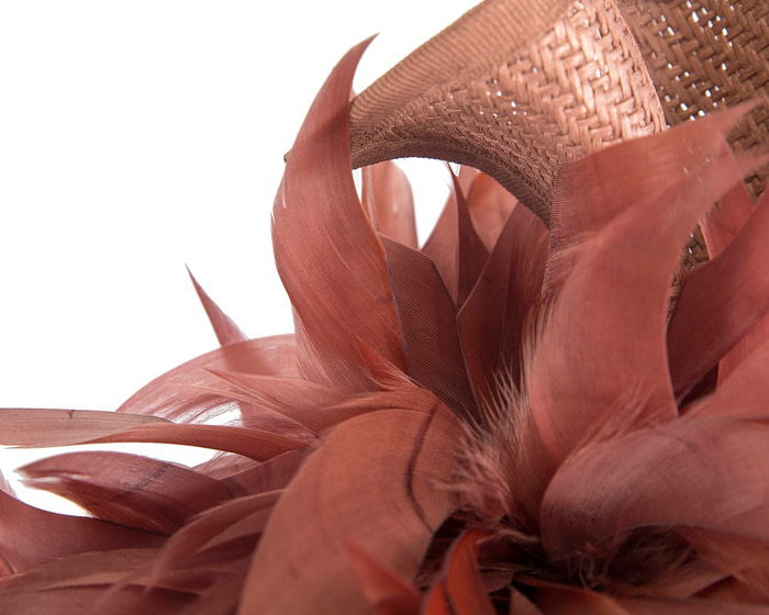 Taupe racing fascinator by Cupids Millinery - Image 5