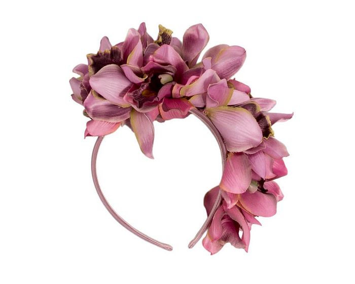 Hand made exclusive dusty pink fascinator headband - Image 4