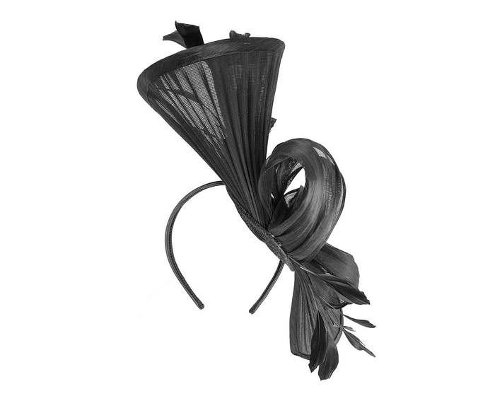 Large black jinsin racing fascinator by Fillies Collection - Image 6