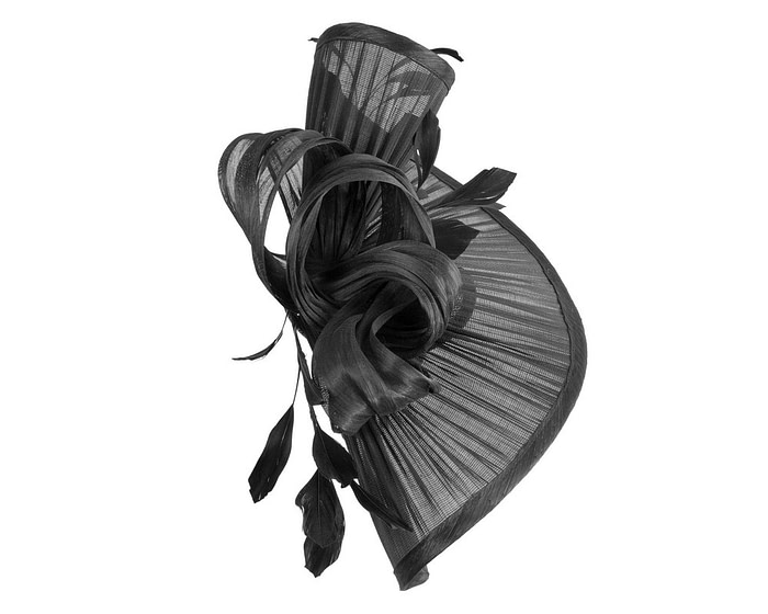 Large black jinsin racing fascinator by Fillies Collection - Image 3