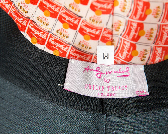 Philip Treacy Andy Warhol Bucket Hat Vintage Rare Soup Print Lining - Image 5