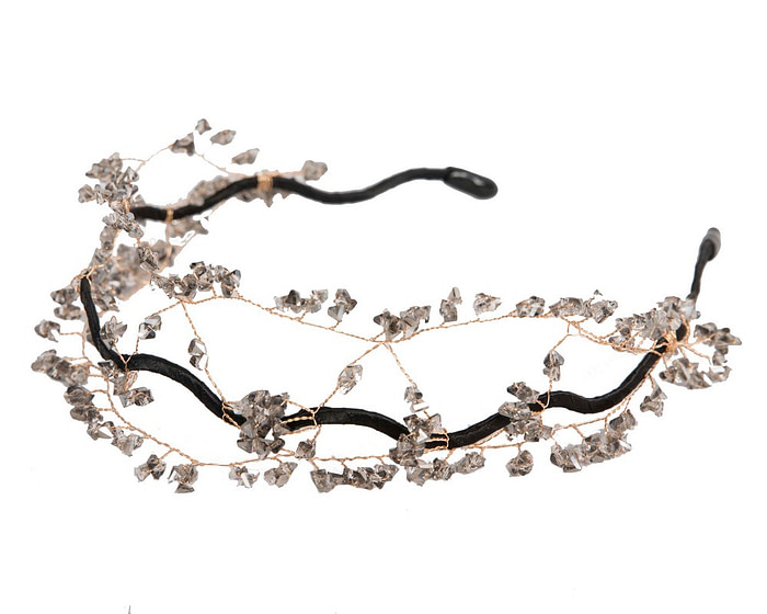 Exclusive grey headband fascinator by Cupids Millinery - Image 2