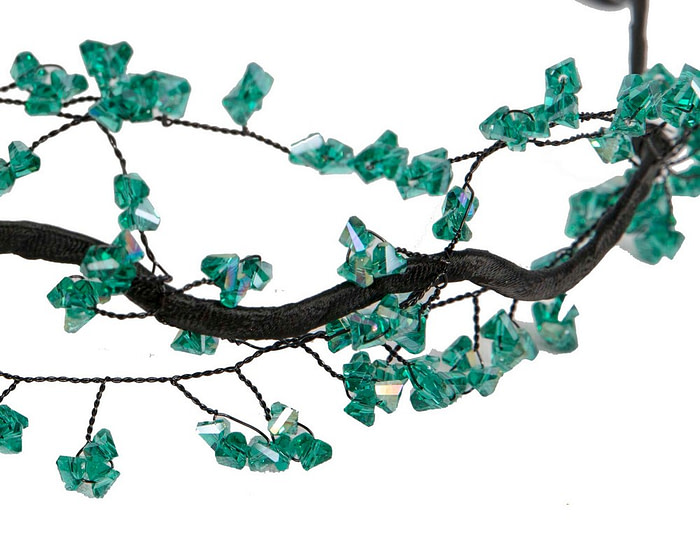 Exclusive teal headband fascinator by Cupids Millinery - Image 3