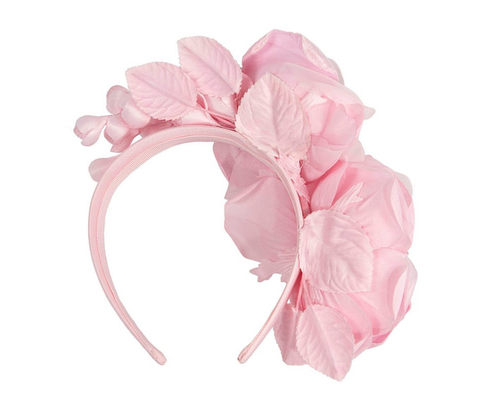 Large pink flower fascinator headband by Max Alexander - Image 4