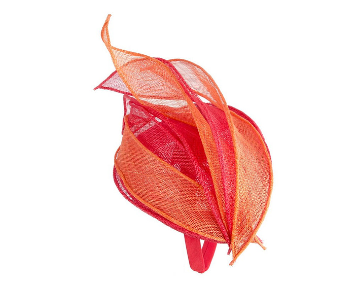 Red & Orange sinamay pillbox fascinator by Max Alexander - Image 4