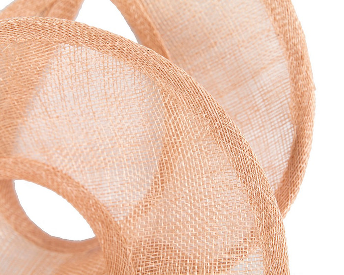 Edgy nude sinamay fascinator by Max Alexander - Image 3