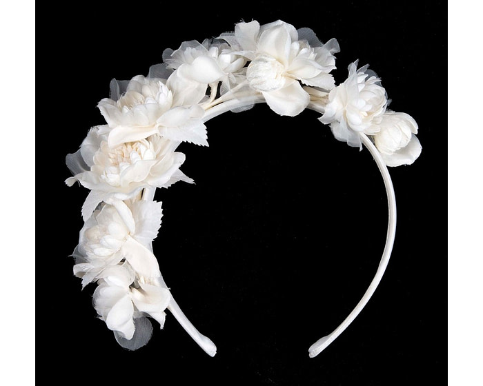 Cream flower headband by Max Alexander - Image 2