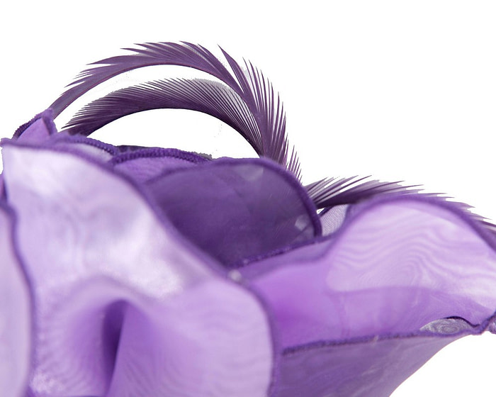 Purple and lilac organza fascinator by Max Alexander - Image 3