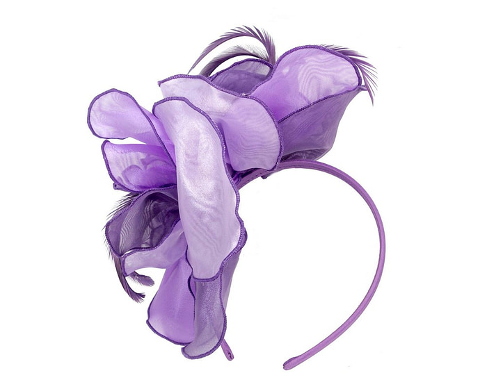 Purple and lilac organza fascinator by Max Alexander - Image 2
