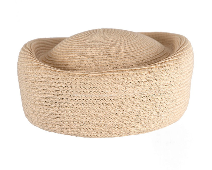Soft beige pillbox hat by Max Alexander - Image 5