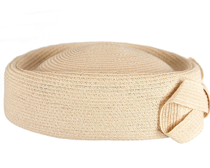 Soft beige pillbox hat by Max Alexander - Image 4