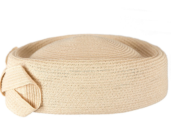 Soft beige pillbox hat by Max Alexander - Image 3