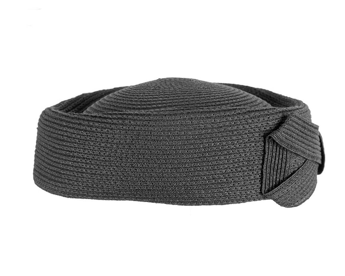 Soft black pillbox hat by Max Alexander - Image 4