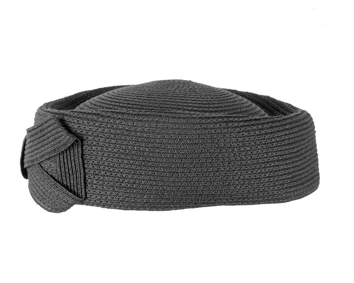 Soft black pillbox hat by Max Alexander - Image 3