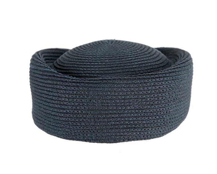 Soft navy pillbox hat by Max Alexander - Image 5