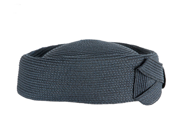 Soft navy pillbox hat by Max Alexander - Image 4