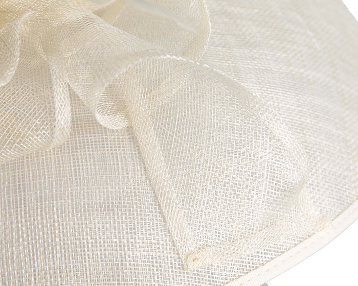 Large cream sinamay fashion hat by Max Alexander - Image 3