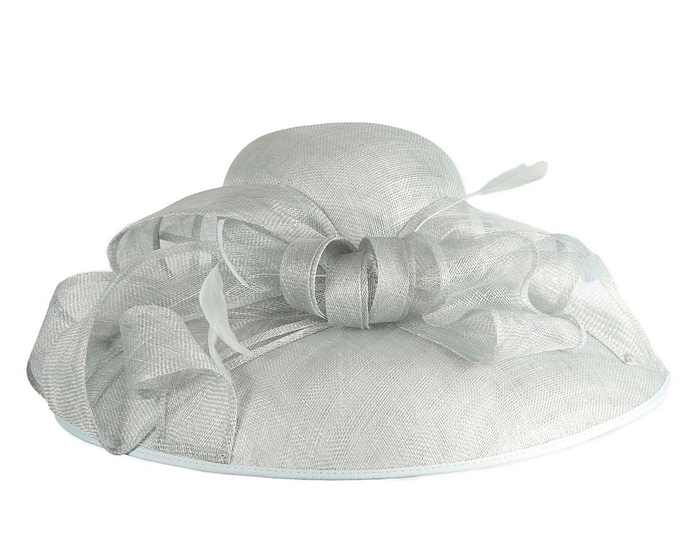 Large light blue sinamay fashion hat by Max Alexander - Image 4