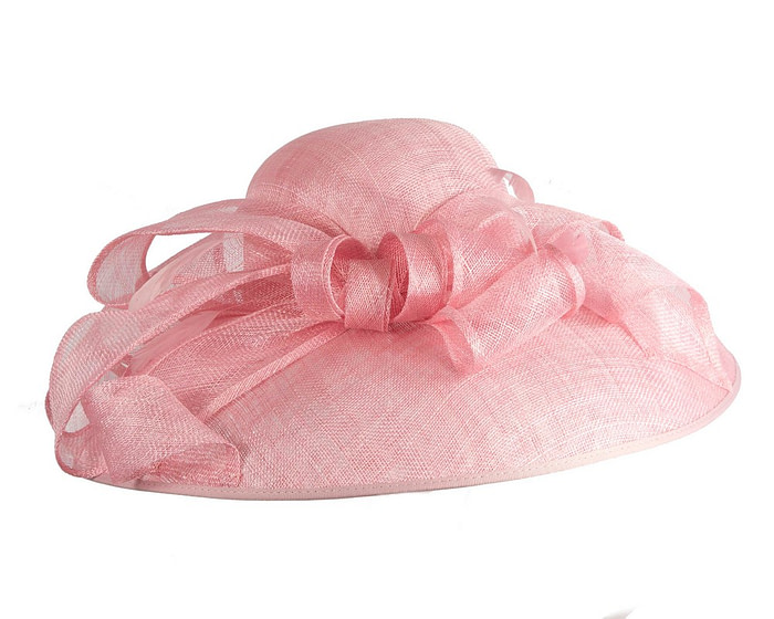 Large pink sinamay fashion hat by Max Alexander - Image 4