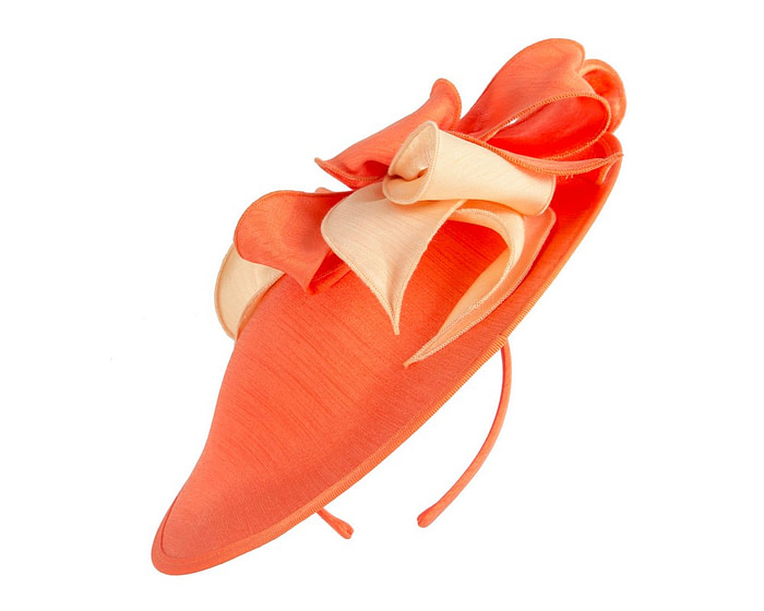 Orange sateen fascinator by Max Alexander - Image 4