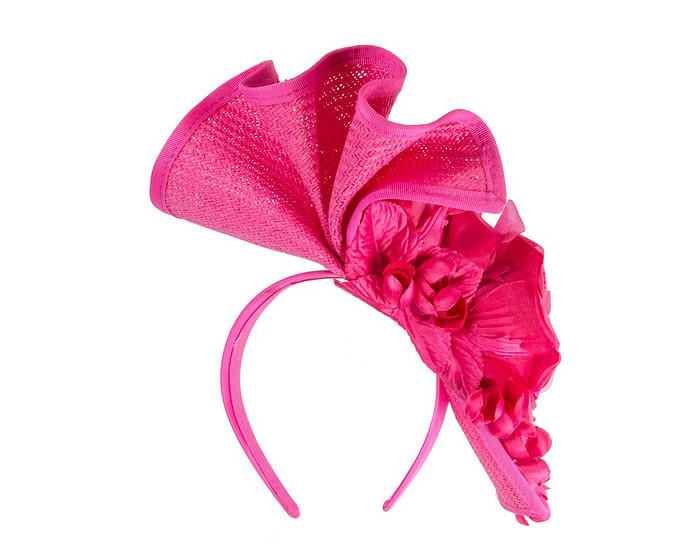 Fuchsia racing fascinator by Fillies Collection - Image 6
