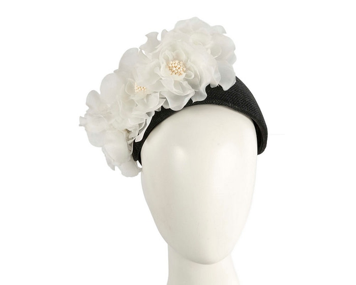 Black & White designers flower headband by Fillies Collection
