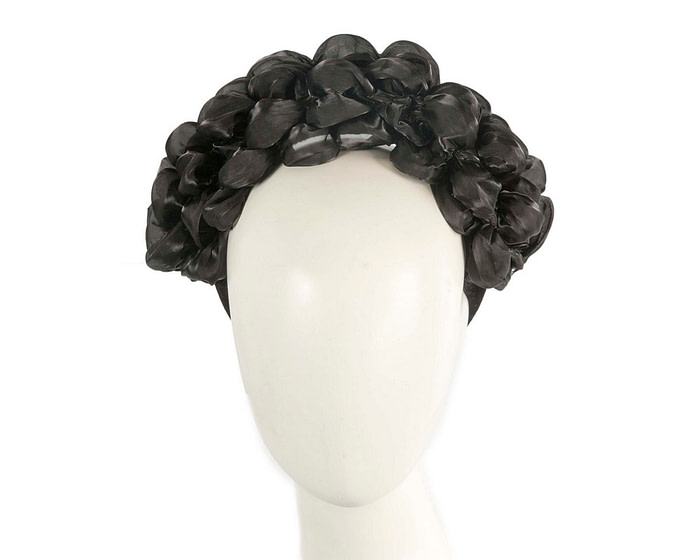 Black bubbly fascinator headband by Cupids Millinery