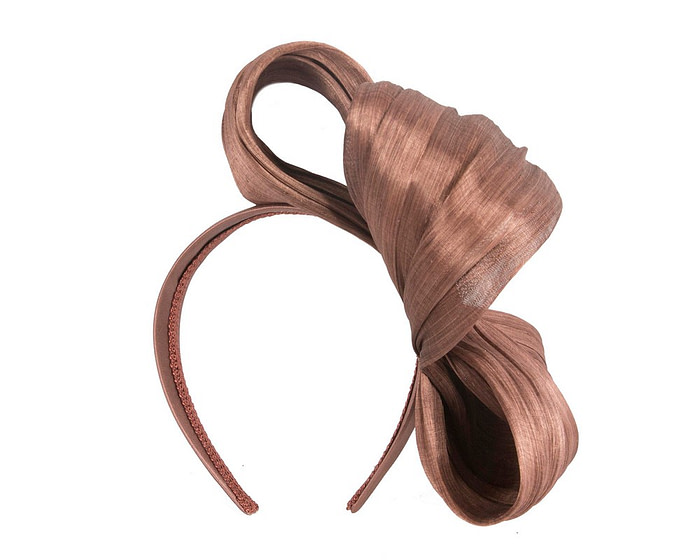 Exclusive coffee-color silk abaca bow by Fillies Collection - Image 4