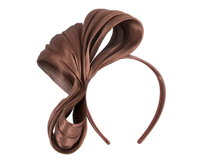 Exclusive coffee-color silk abaca bow by Fillies Collection - Image 2