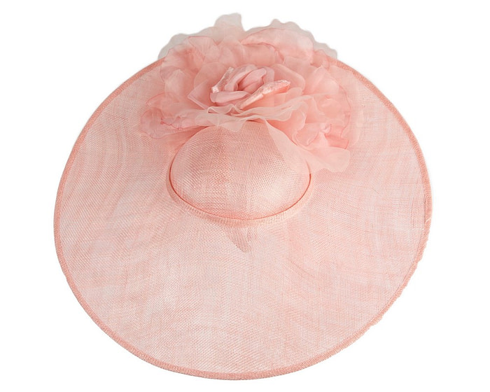Large pink racing fascinator hat by Fillies Collection - Image 3