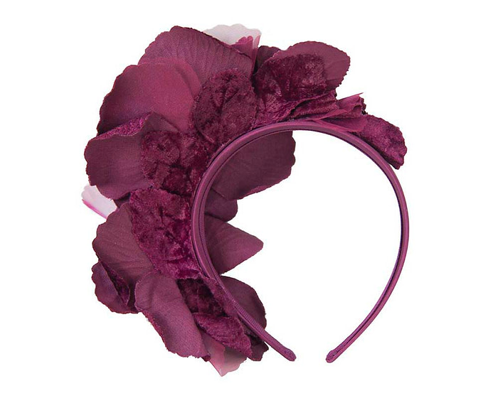 Wine Flower Fascinator Headband - Hats From OZ