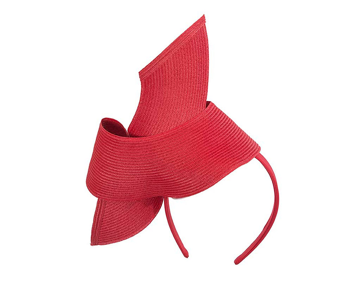 Modern red fascinator by Max Alexander - Hats From OZ