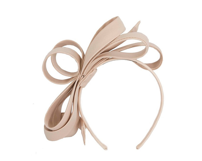 Nude bow racing fascinator by Max Alexander MA863 - Hats From OZ