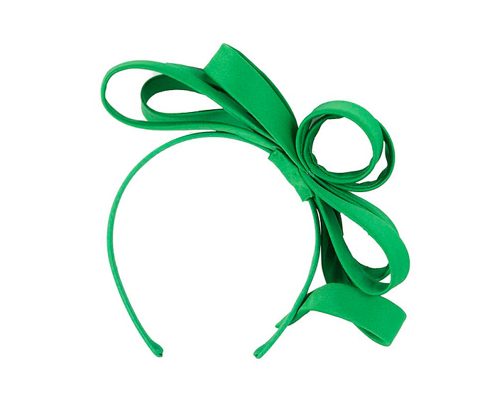 Green bow racing fascinator by Max Alexander MA863 - Hats From OZ
