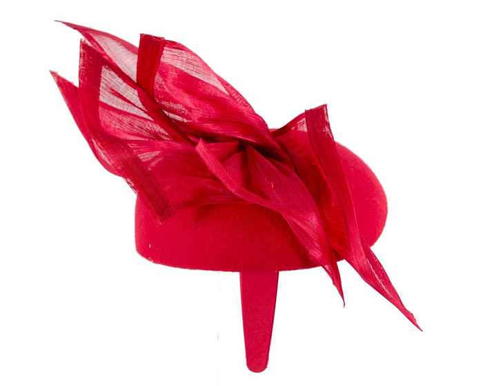 Bespoke red winter racing fascinator by Fillies Collection F662 - Hats From OZ