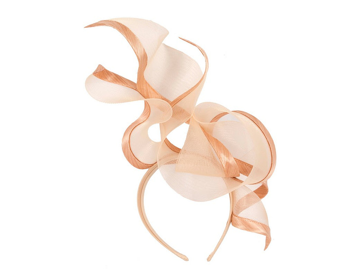 Bespoke nude racing fascinator by Fillies Collection S253 - Hats From OZ