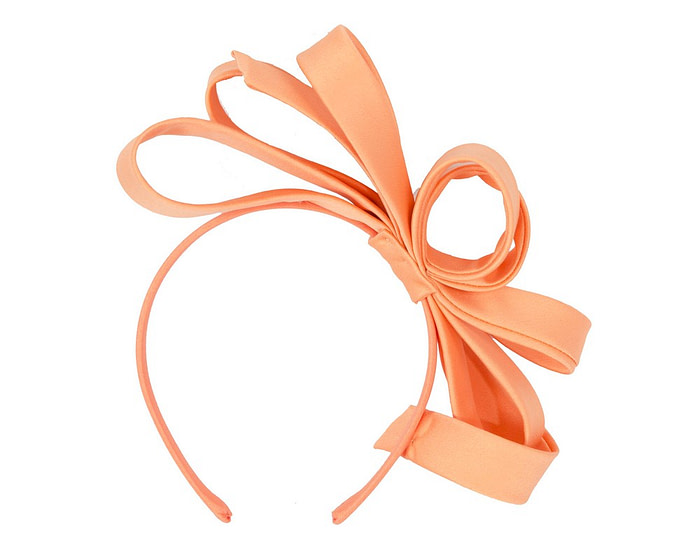 Orange bow racing fascinator by Max Alexander MA863 - Hats From OZ