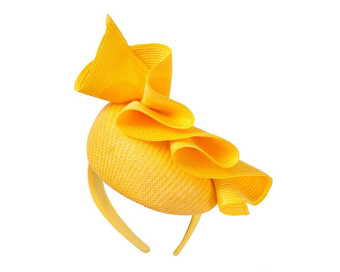 Yellow pillbox fascinator by Fillies Collection S259 - Hats From OZ