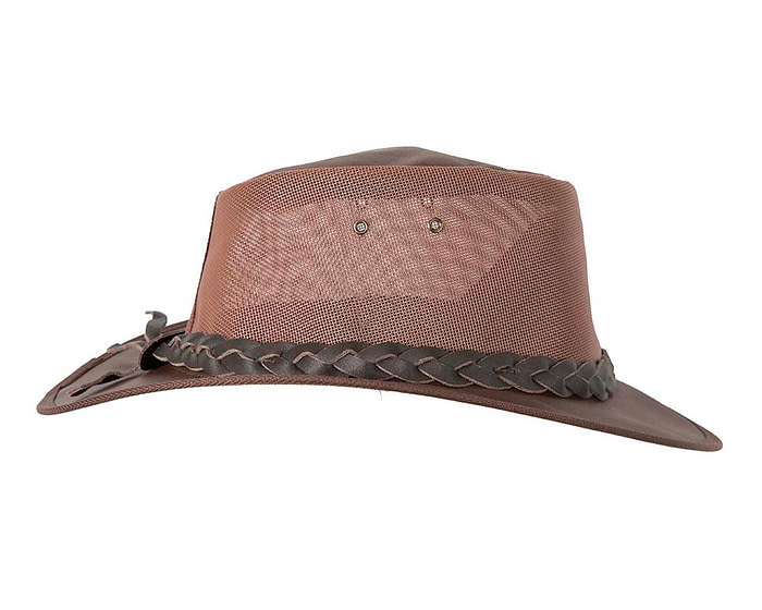 Brown Australian Kangaroo Leather Cooler Jacaru Hat - Hats From OZ