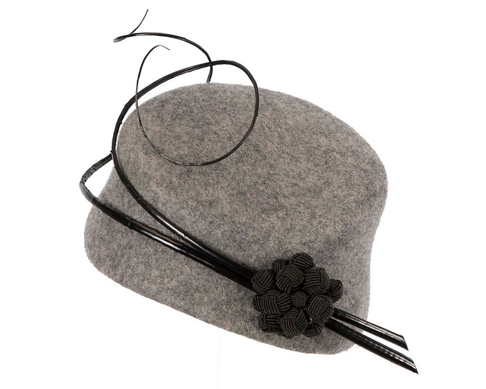 Bespoke grey winter racing fascinator by Fillies Collection - Hats From OZ