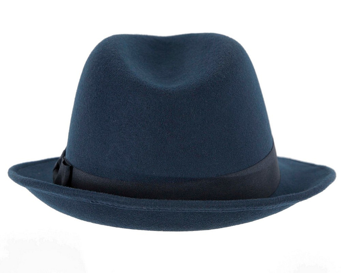 Navy Fedora Felt Blues Brothers Homburg Hat - Hats From OZ